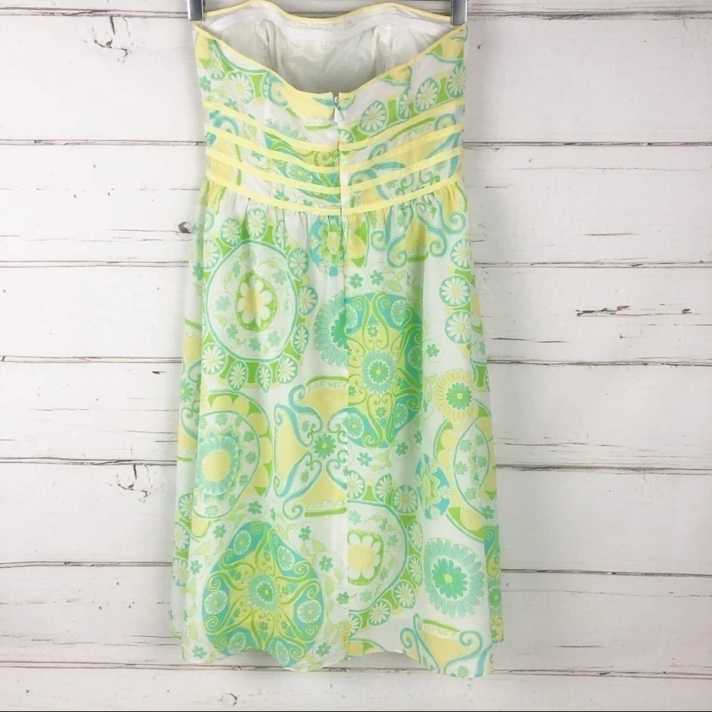 Vintage Lilly Pulitzer White Label Katrina Silk Blend Dress 2 - Picture 6 of 11